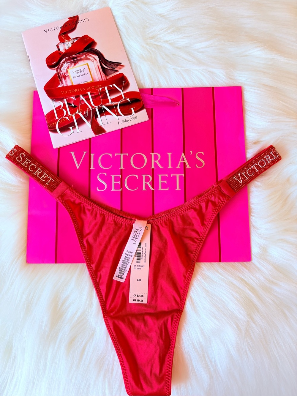 🩷🩷Victoria’s Secret logo shine strap panty (L)🩷🩷